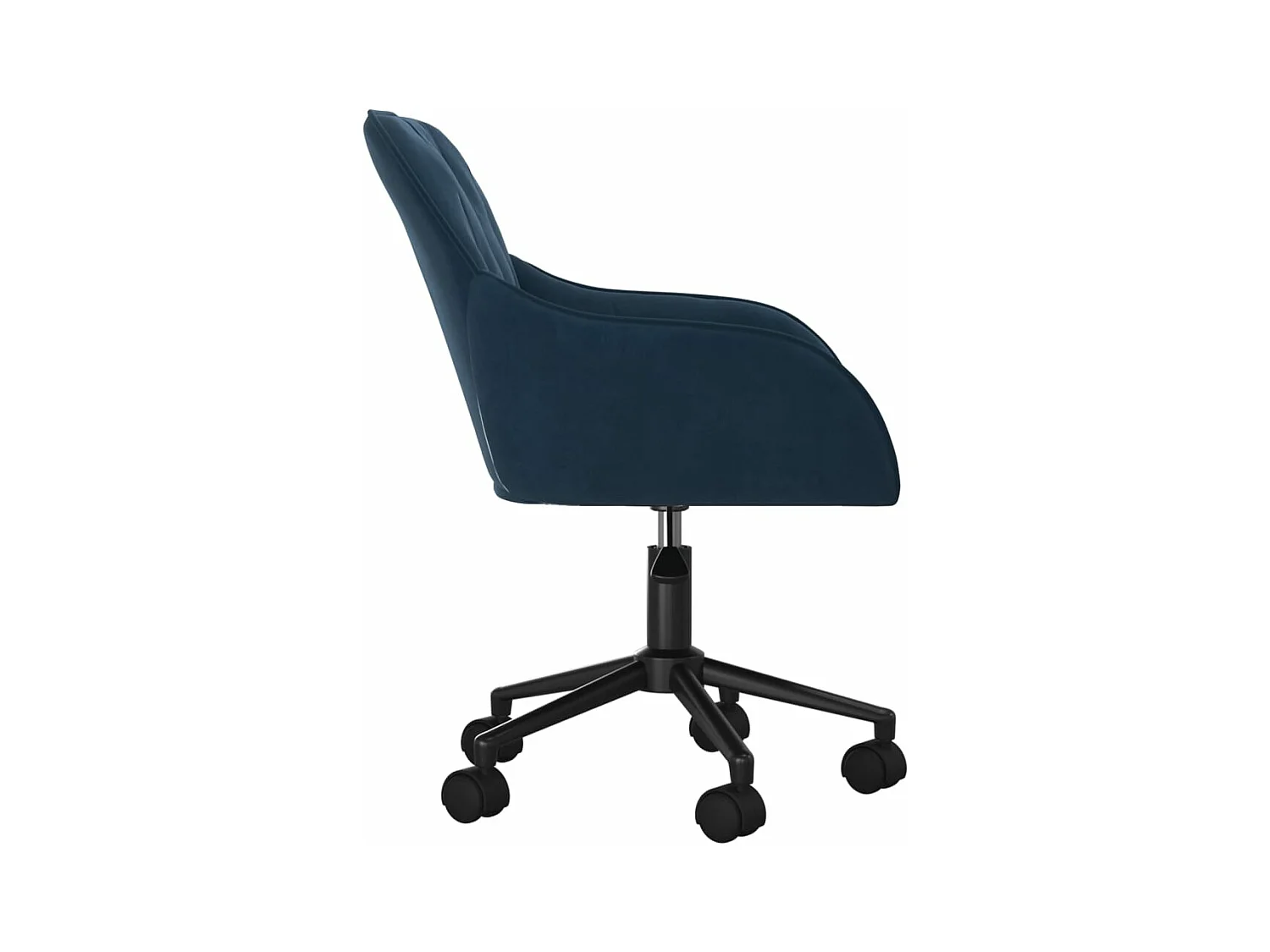 Lot de 2 Chaises pivotantes à manger Bleu Velours FR19618