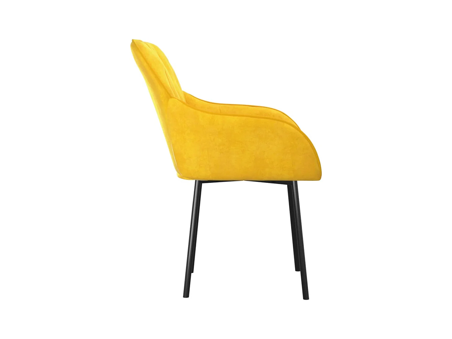 Lot de 2 Chaises à manger Jaune Velours FR57486