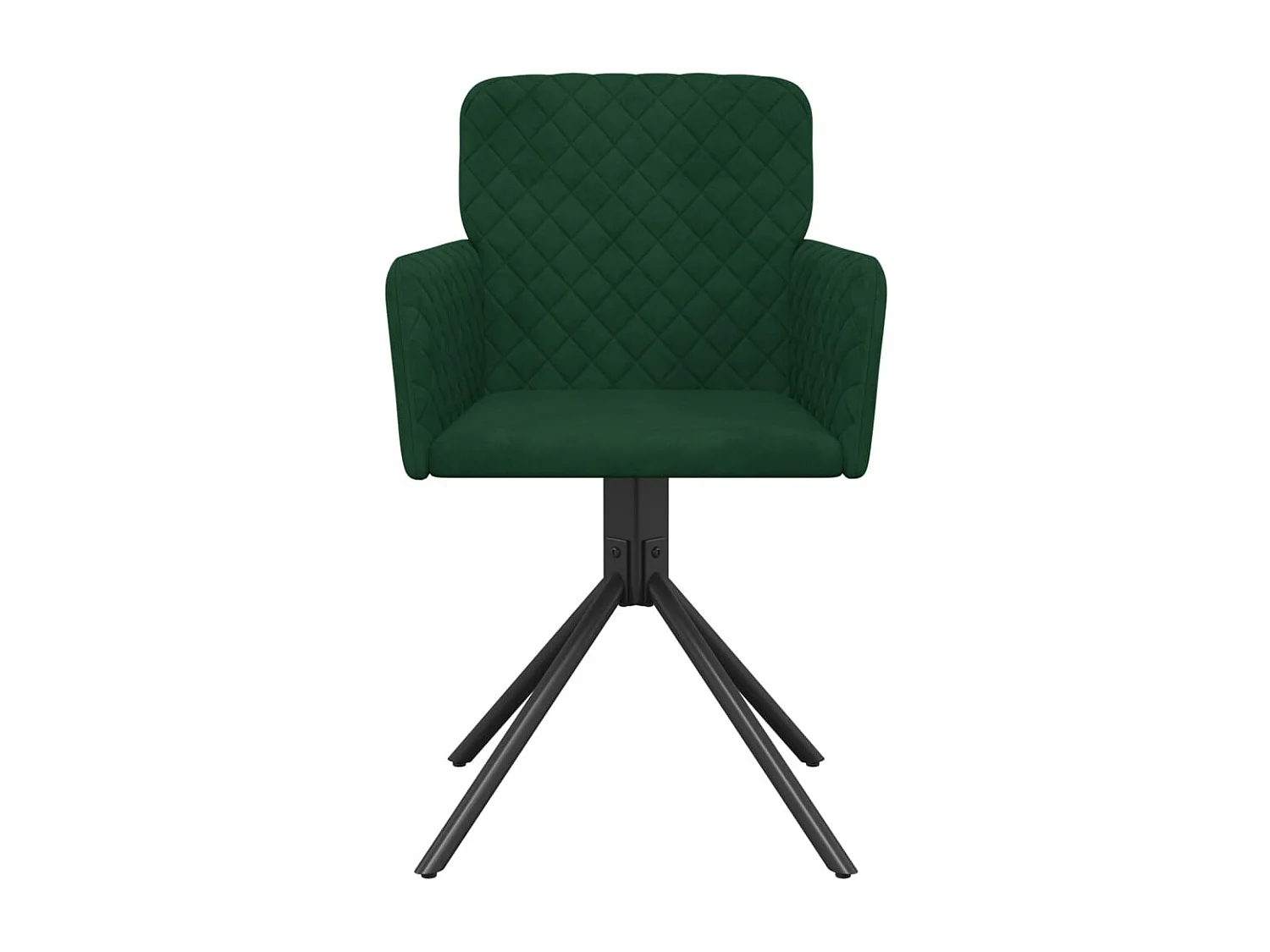 Lot de 2 Chaises pivotantes à manger Vert foncé Velours FR68071