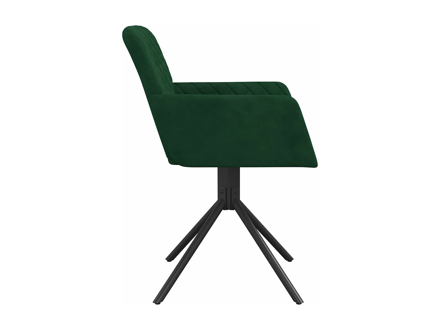 Lot de 2 Chaises pivotantes à manger Vert foncé Velours FR68071