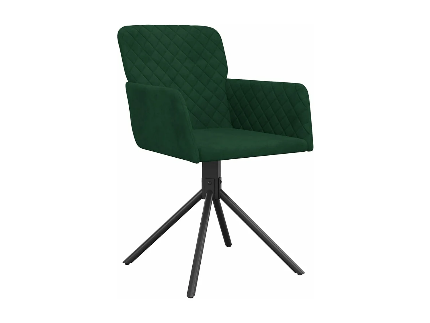 Juego de 2 Sillas de comedor giratorias terciopelo verde oscuro ES618738