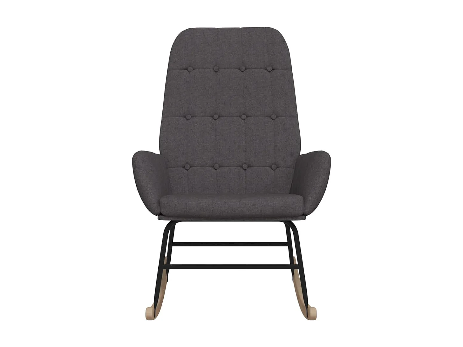 Silla mecedora de tela gris oscuro ES102399