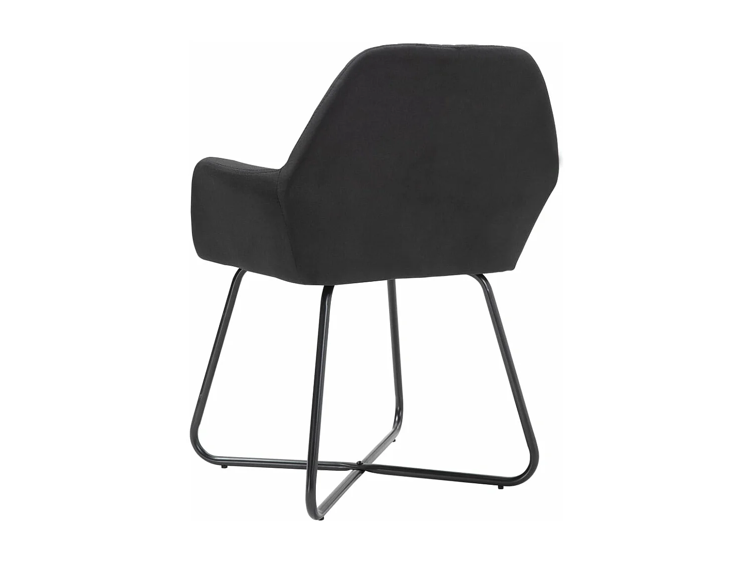 Lot de 4 Chaises à manger noir tissu FR64437