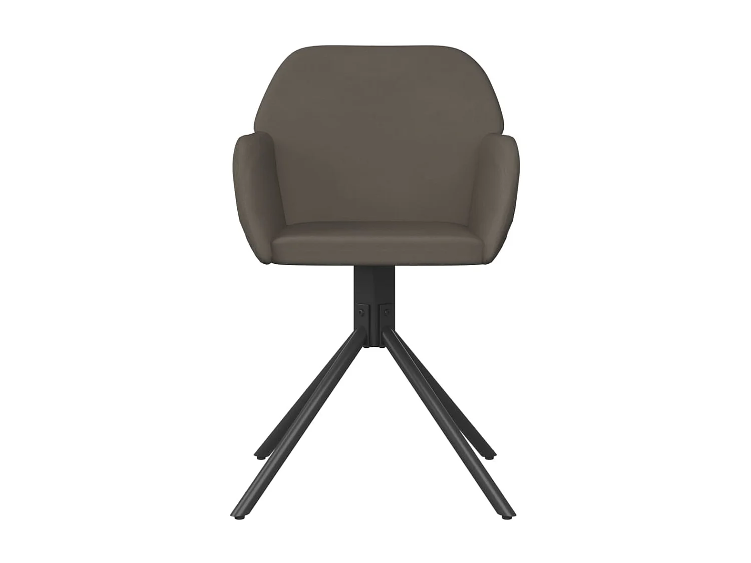 Lot de 2 Chaises pivotantes à manger Gris foncé Velours FR69172