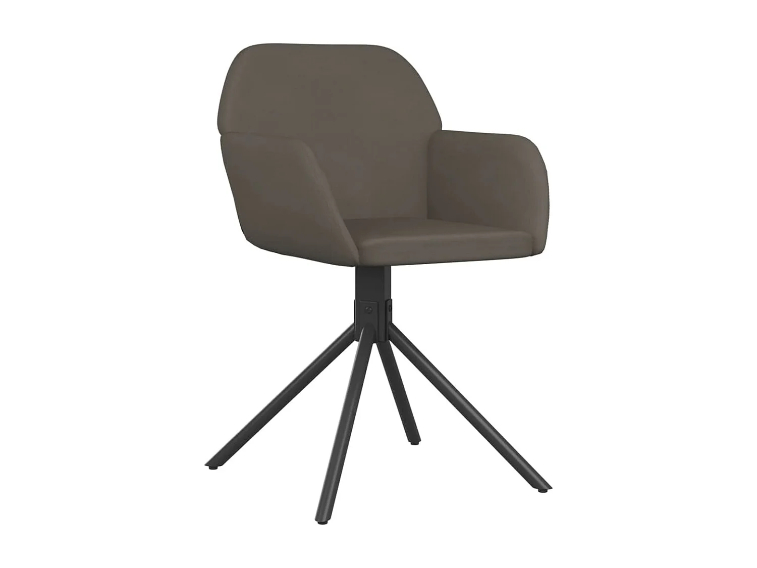 Eetkamerstoelen draaibaar 2 st fluweel donkergrijs BE539260