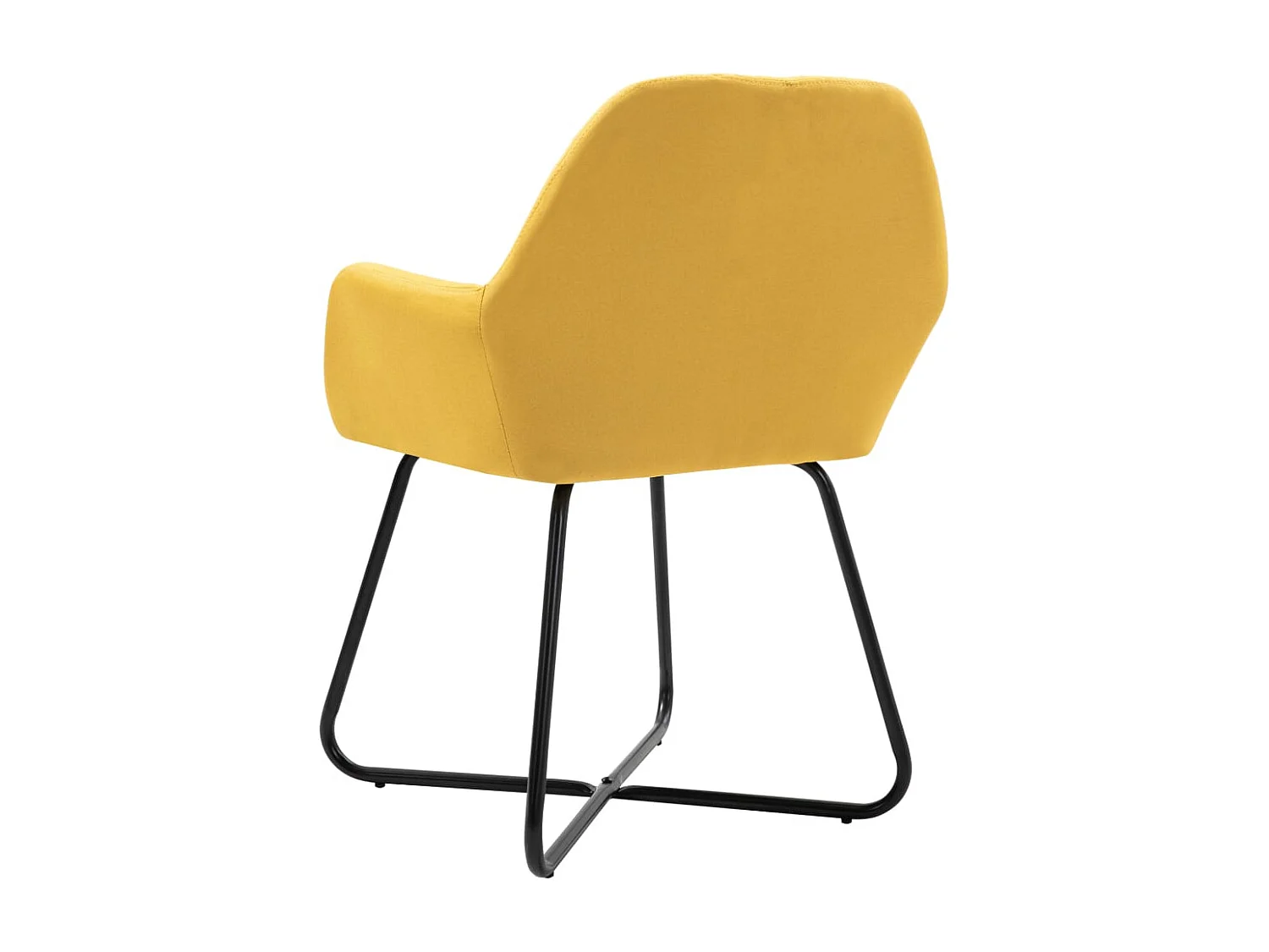 Lot de 4 Chaises à manger jaune tissu FR58375