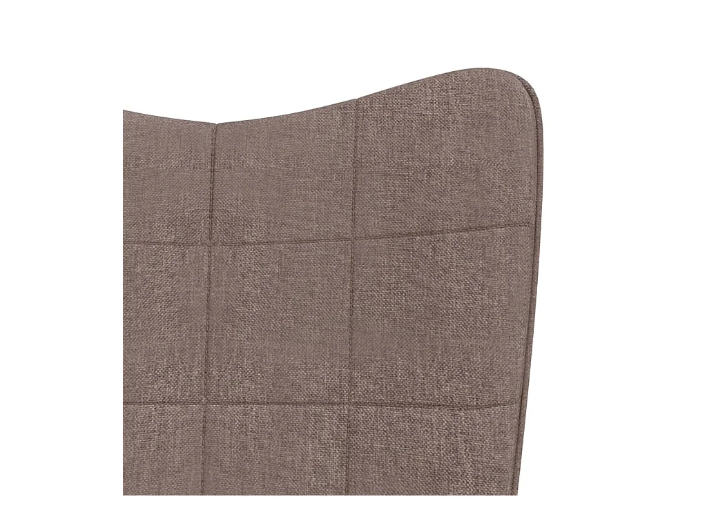 Silla mecedora de tela gris taupe ES294958