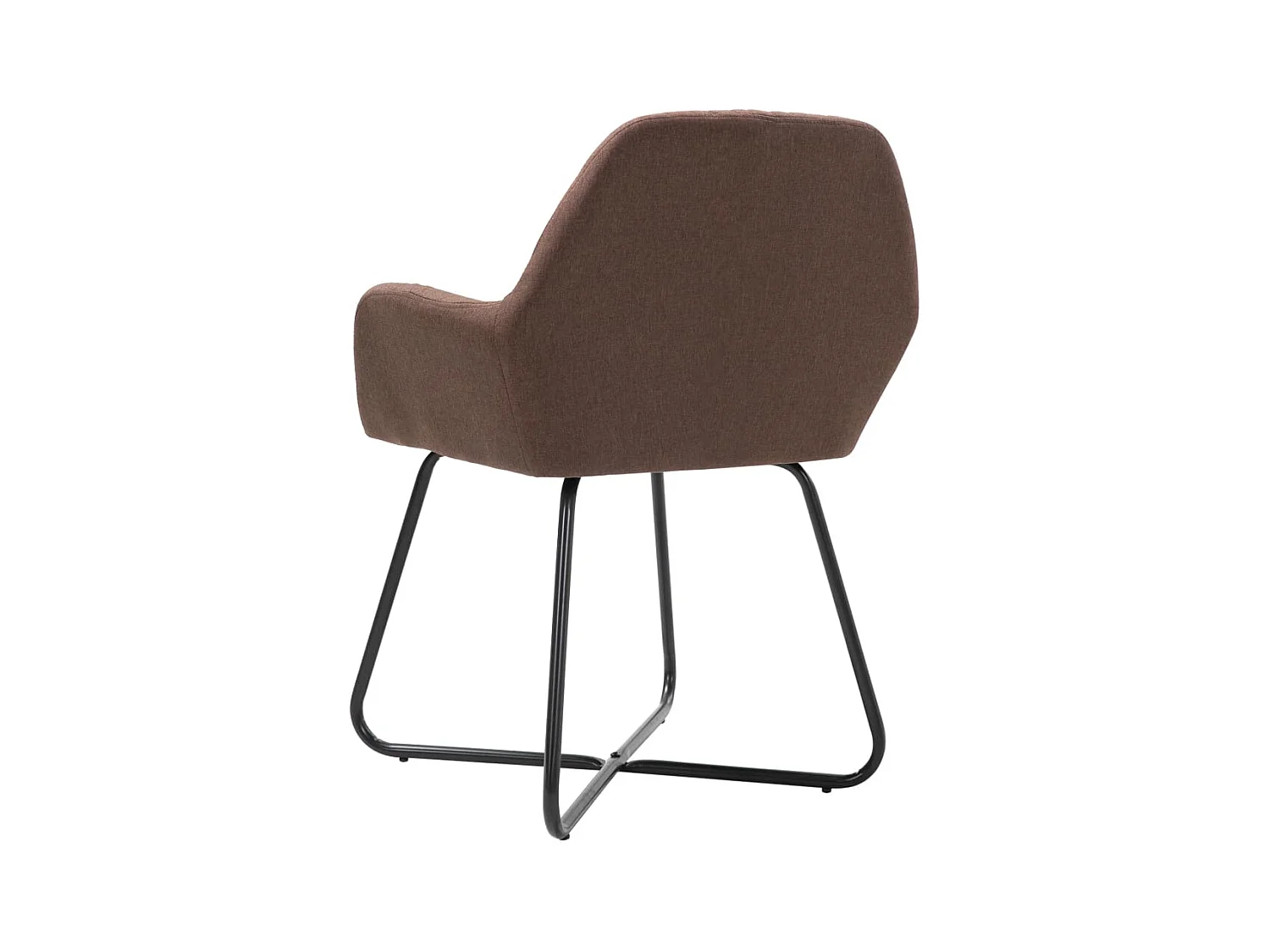 Lot de 2 Chaises à manger marron tissu FR34301