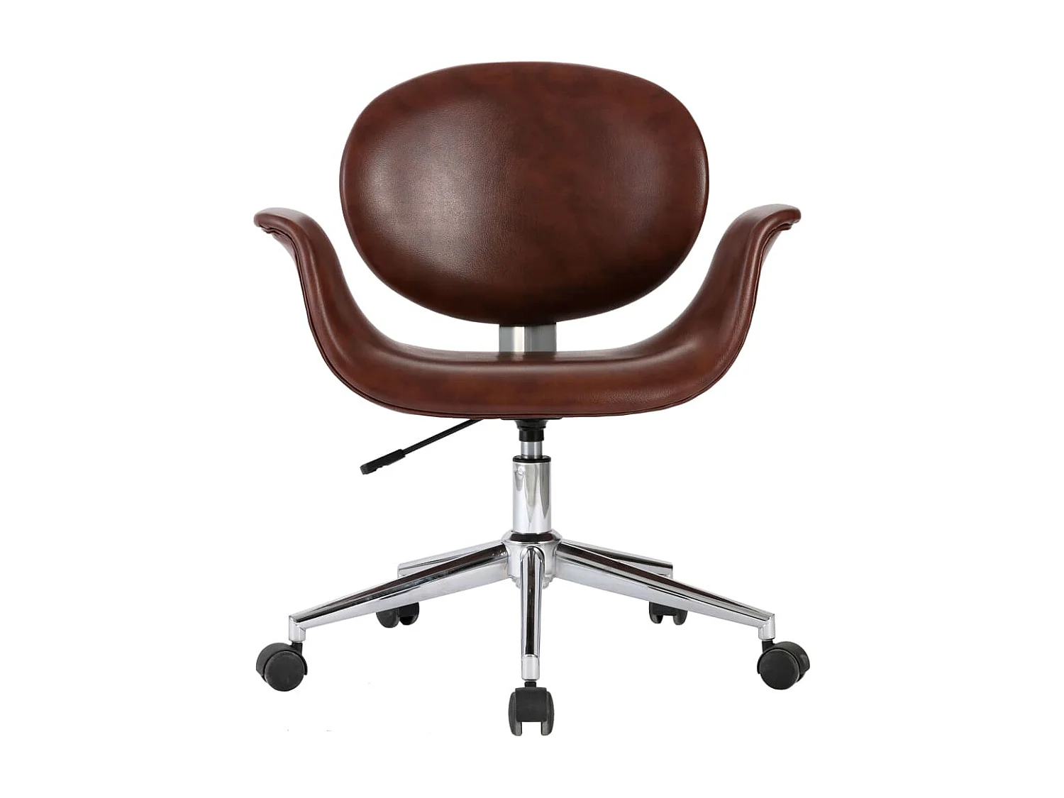 Lot de 6 Chaises pivotantes à manger marron similicuir FR58627