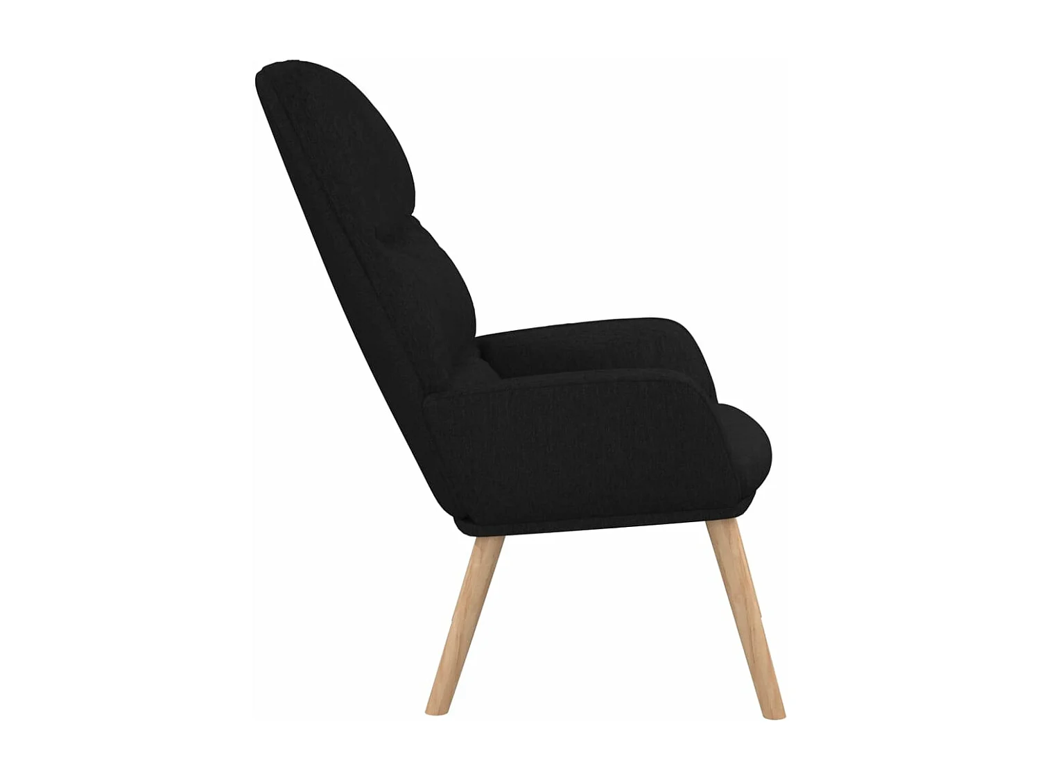 Chaise de relaxation Noir Tissu FR74223