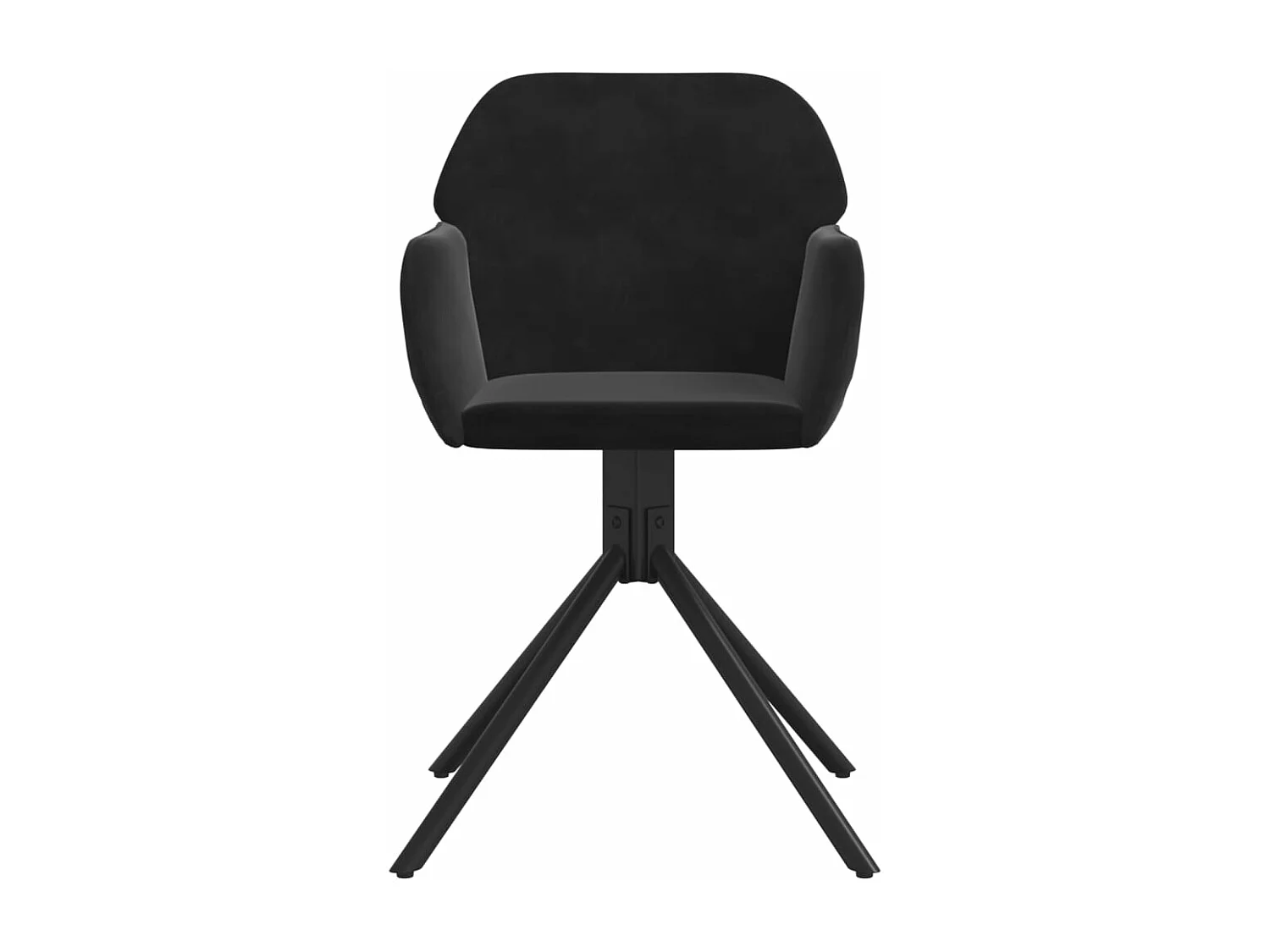 Juego de 2 Sillas de comedor giratorias terciopelo negro ES549546