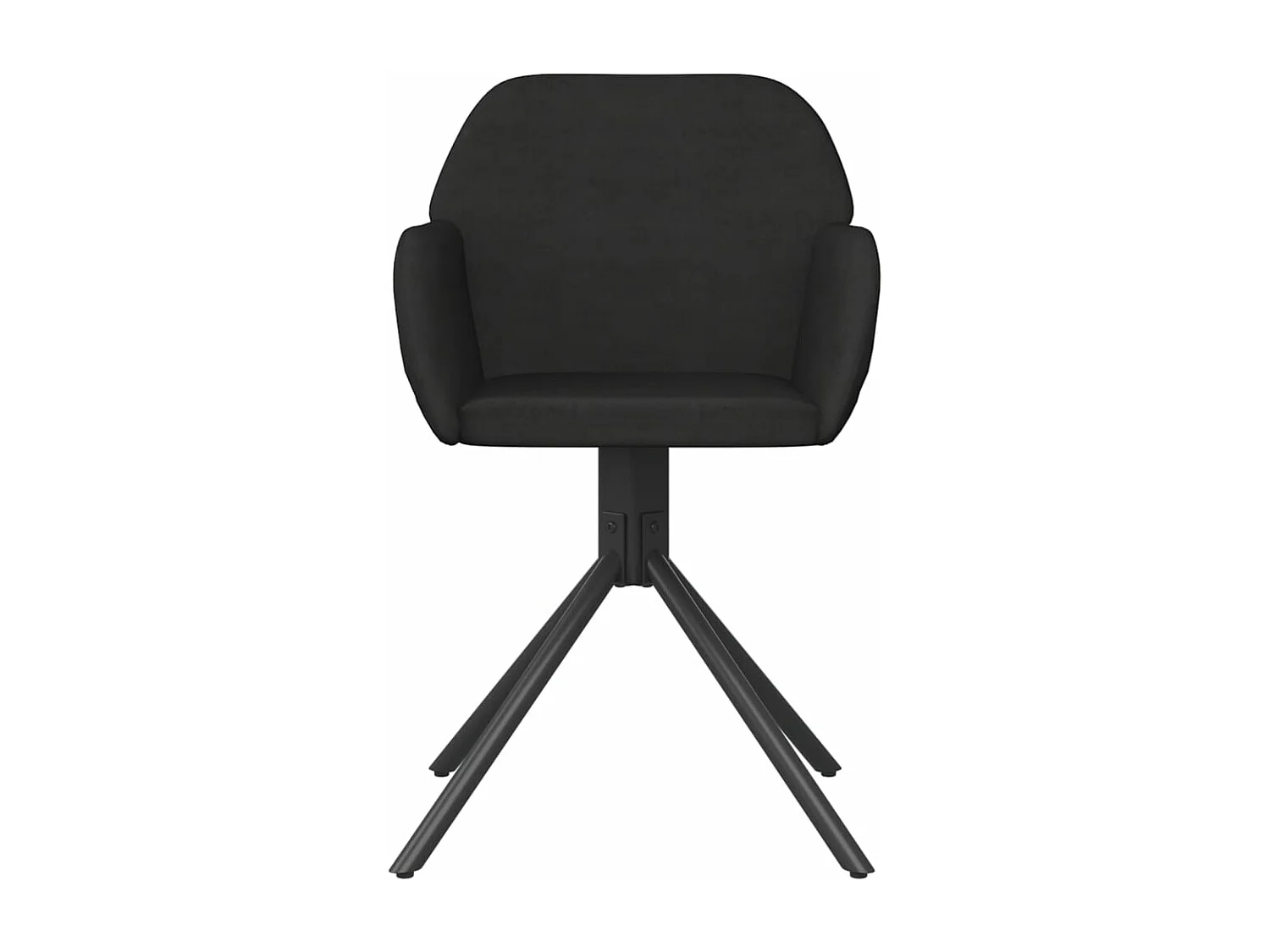 Cadeiras de jantar giratórias 2 pcs veludo preto PT518237