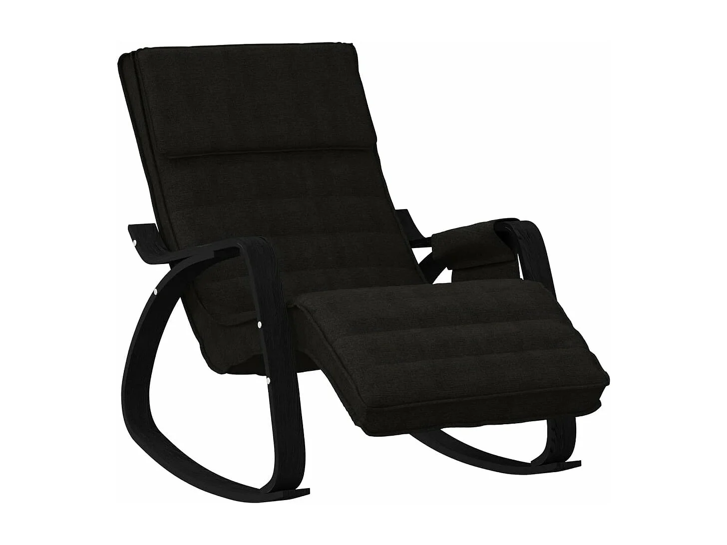 Chaise à bascule Noir Tissu FR92226