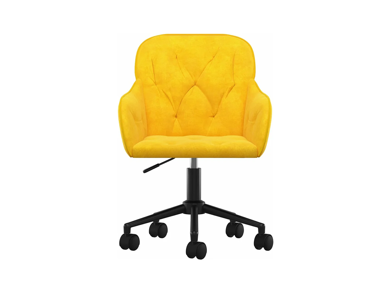 Juego de 2 Sillas de comedor giratorias terciopelo amarillo ES918944