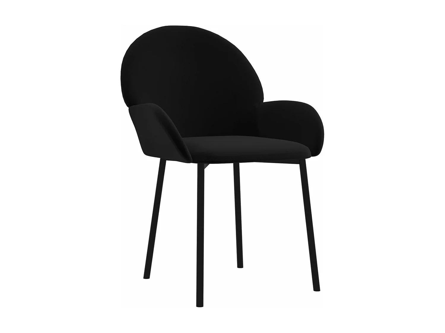 Lot de 2 Chaises à manger Noir Velours FR90417