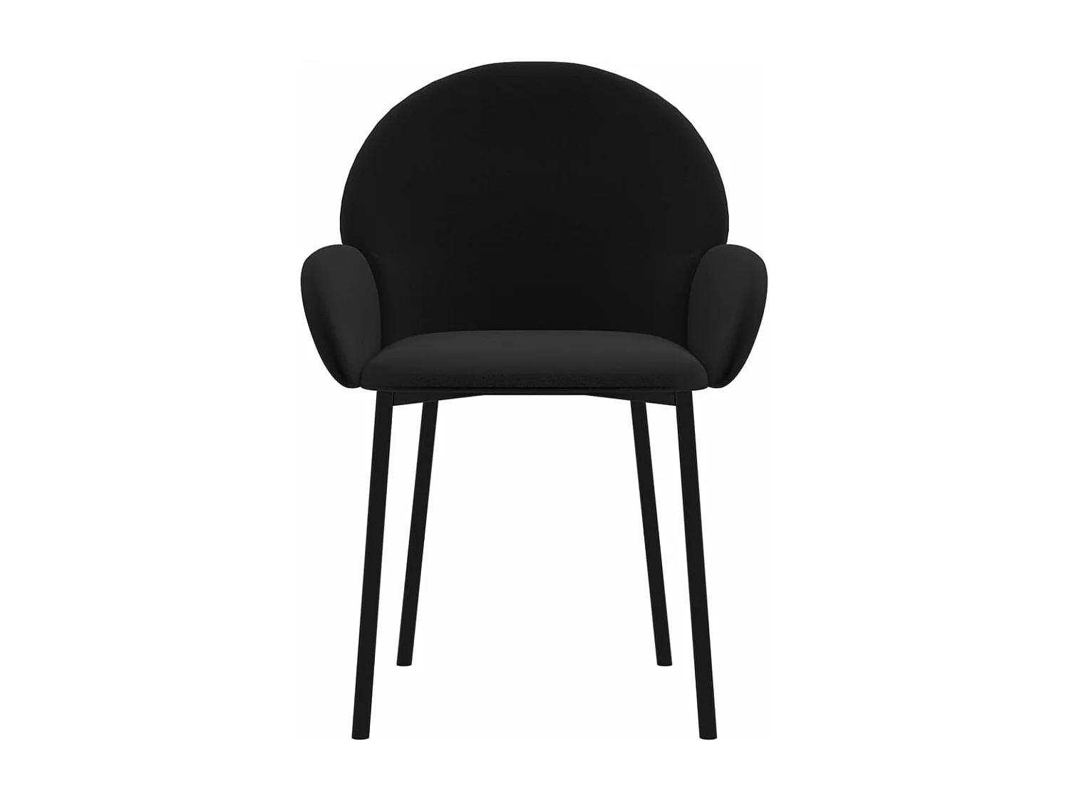 Lot de 2 Chaises à manger Noir Velours FR90417