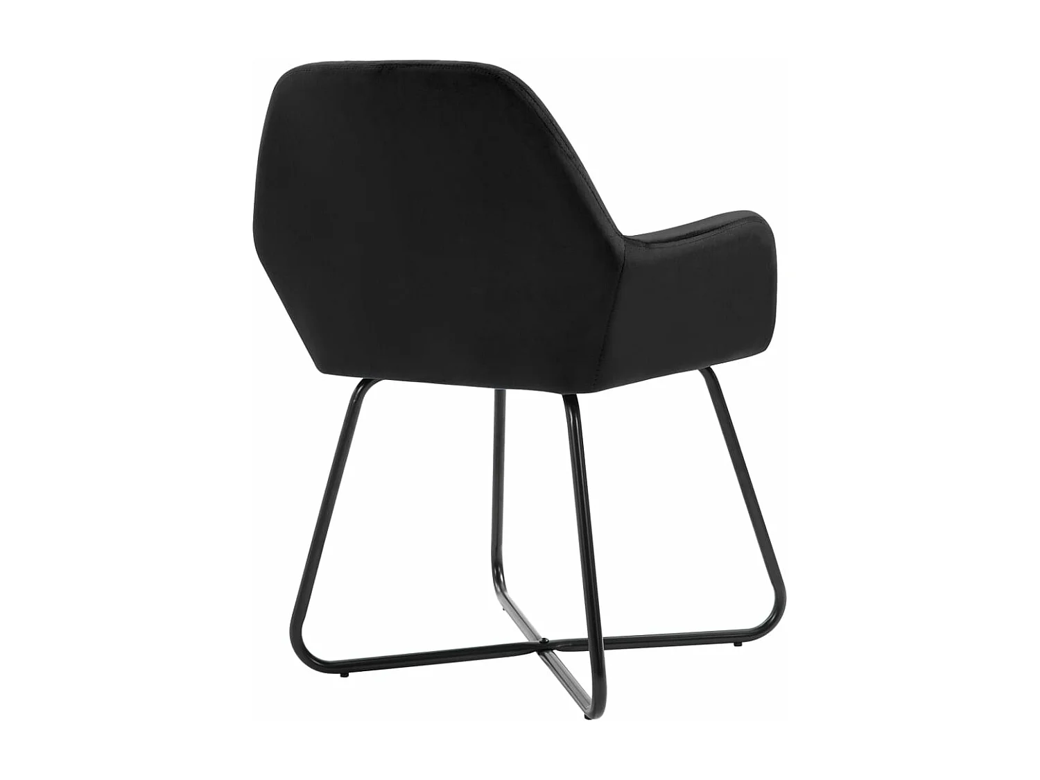 Lot de 4 Chaises à manger Noir Velours FR81984