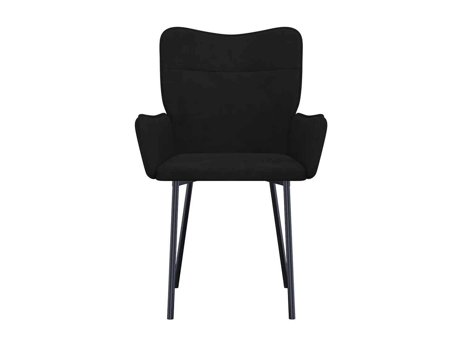 Cadeiras de jantar 2 pcs veludo preto PT761283