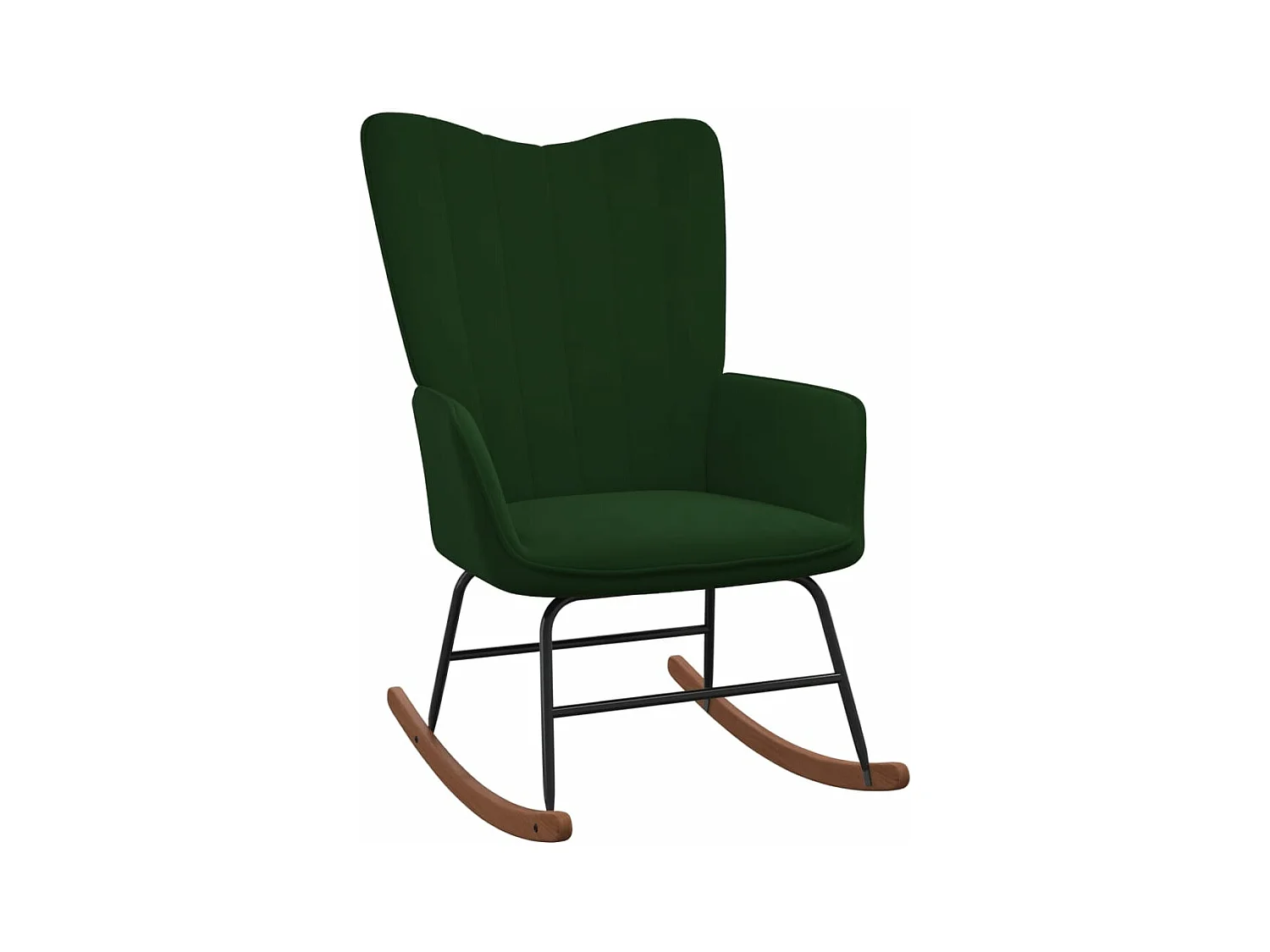 Chaise à bascule Vert foncé Velours FR55842
