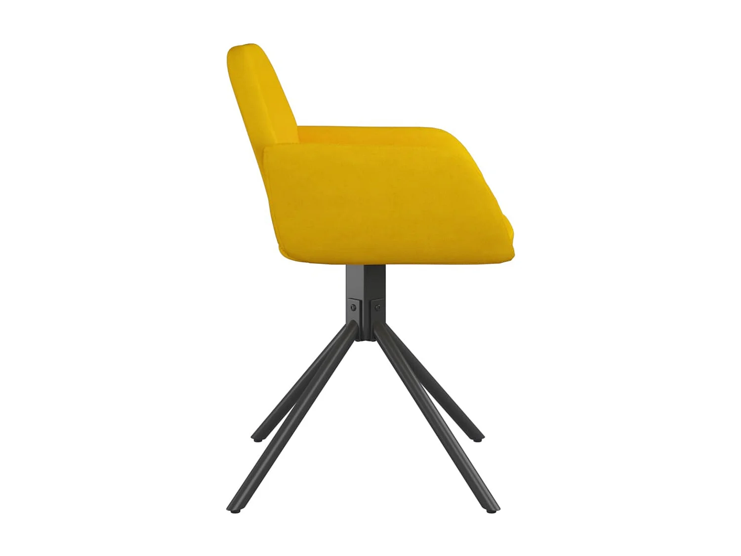 Cadeiras de jantar giratórias 2 pcs veludo amarelo PT247178