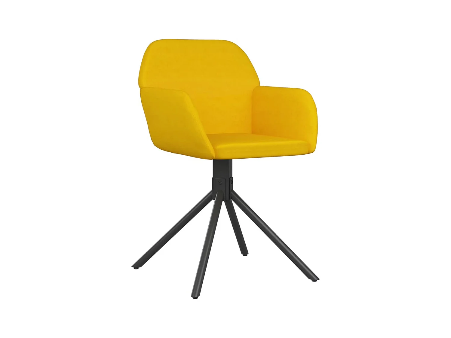 Lot de 2 Chaises pivotantes à manger Jaune Velours FR83874