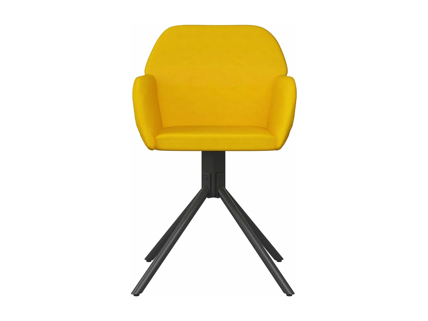 Juego de 2 Sillas de comedor giratorias terciopelo amarillo ES439573