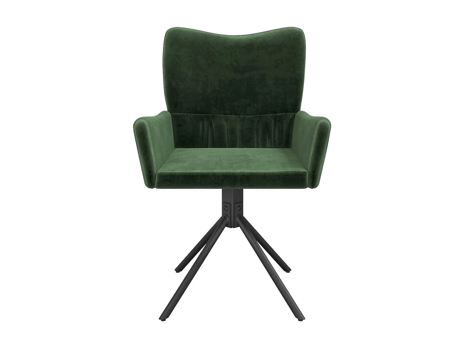 Lot de 2 Chaises pivotantes à manger Vert foncé Velours FR16611