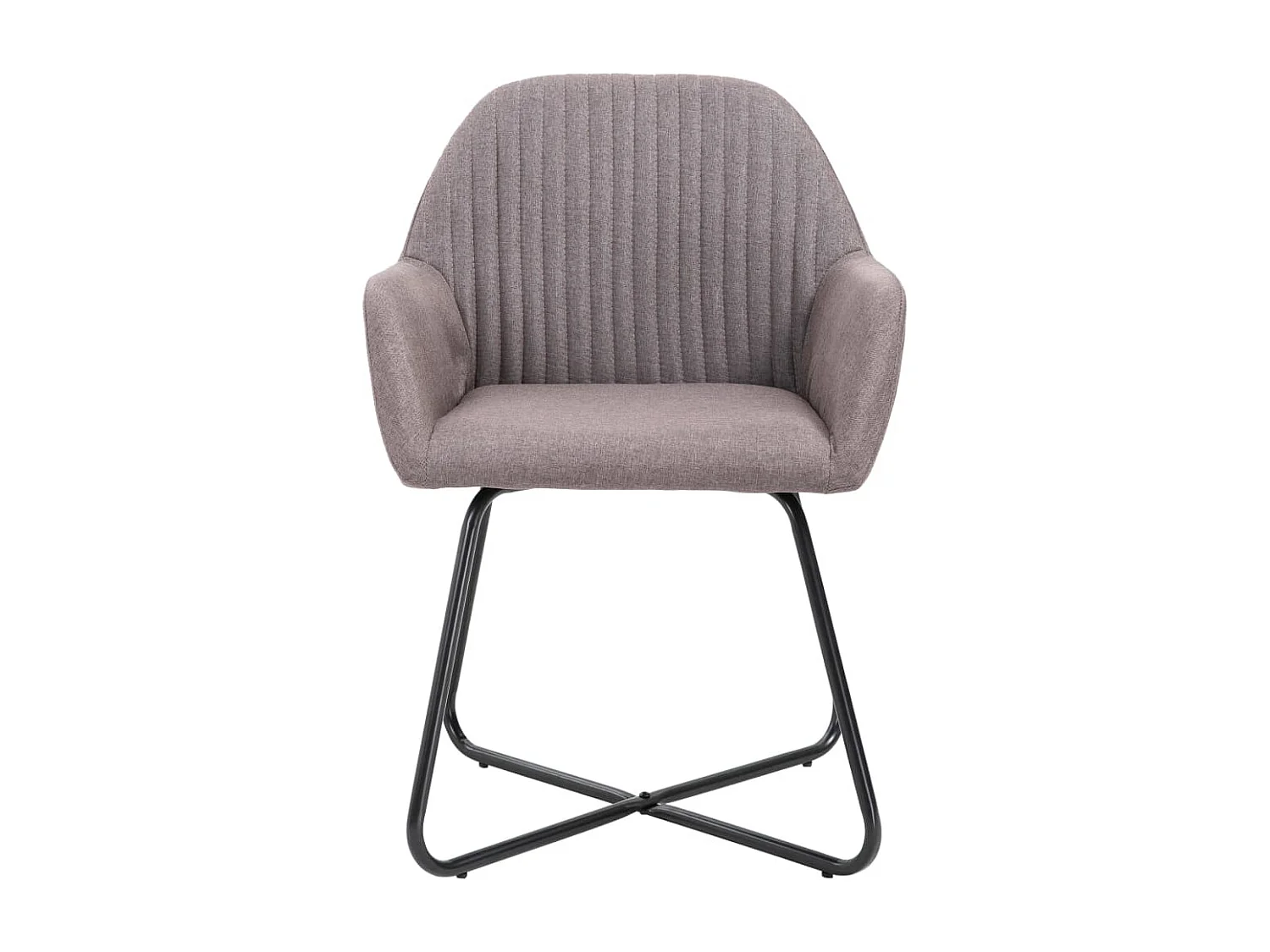 Lot de 2 Chaises à manger taupe tissu FR11527