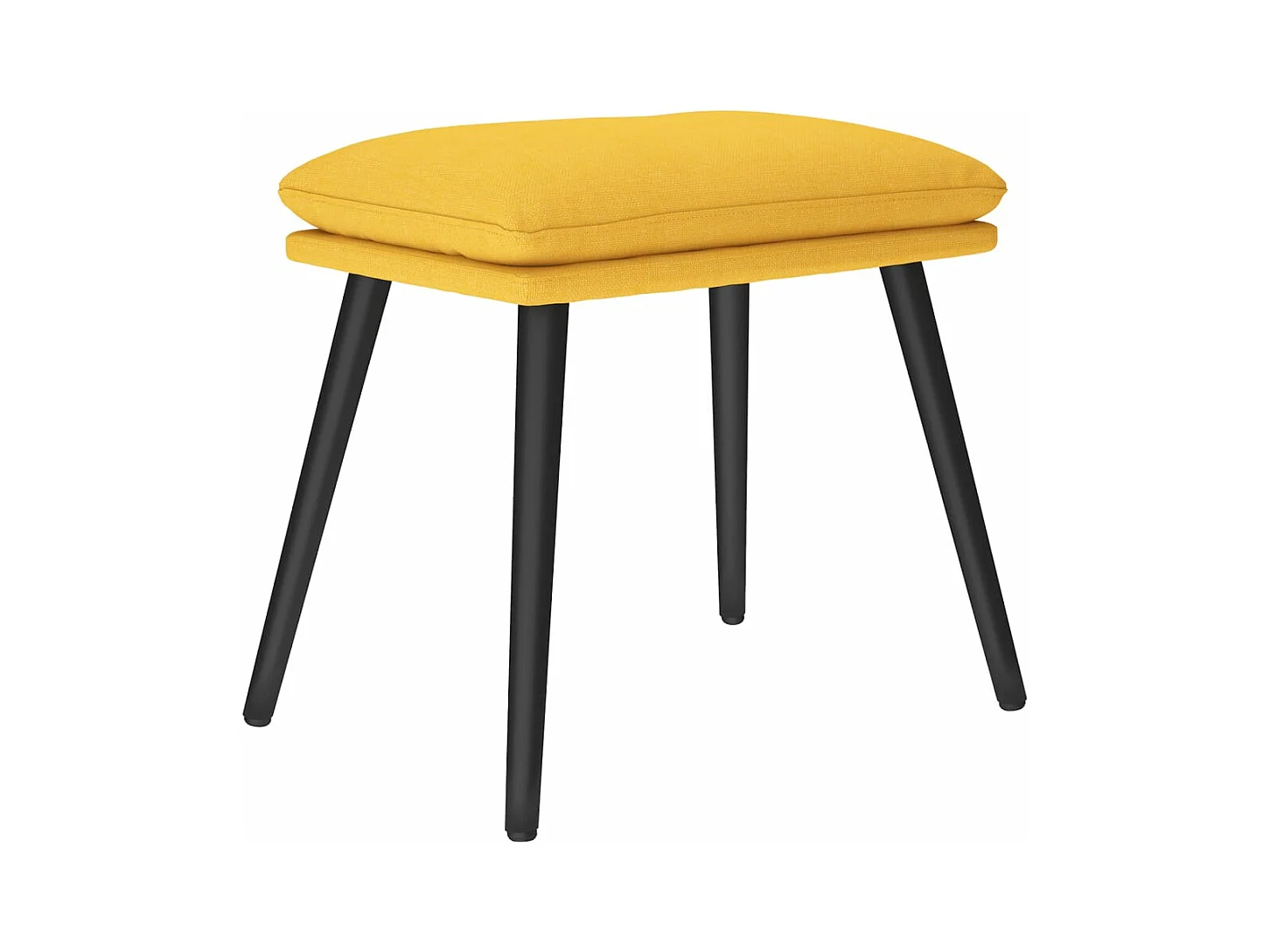 Relaxstoel met voetenbank stof mosterdgeel BE987106