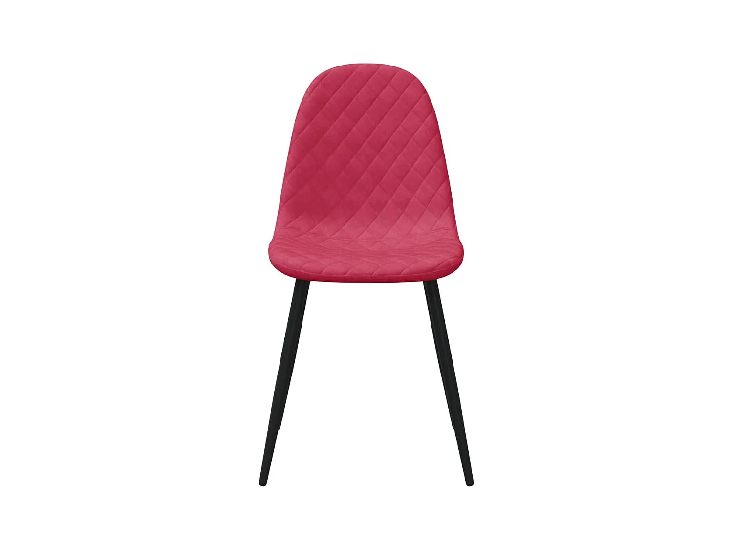 Lot de 4 Chaises à manger Rouge bordeaux Velours FR12436