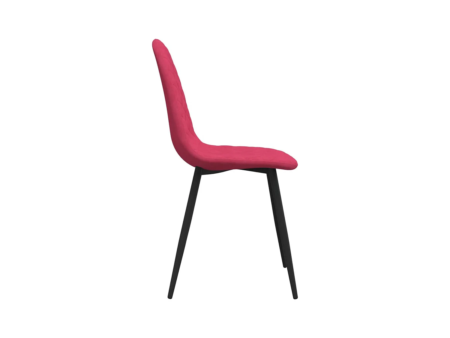 Lot de 4 Chaises à manger Rouge bordeaux Velours FR12436