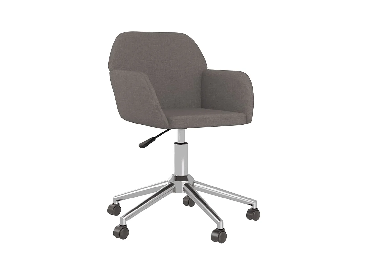 Lot de 2 Chaises pivotantes à manger Gris foncé Tissu FR56682