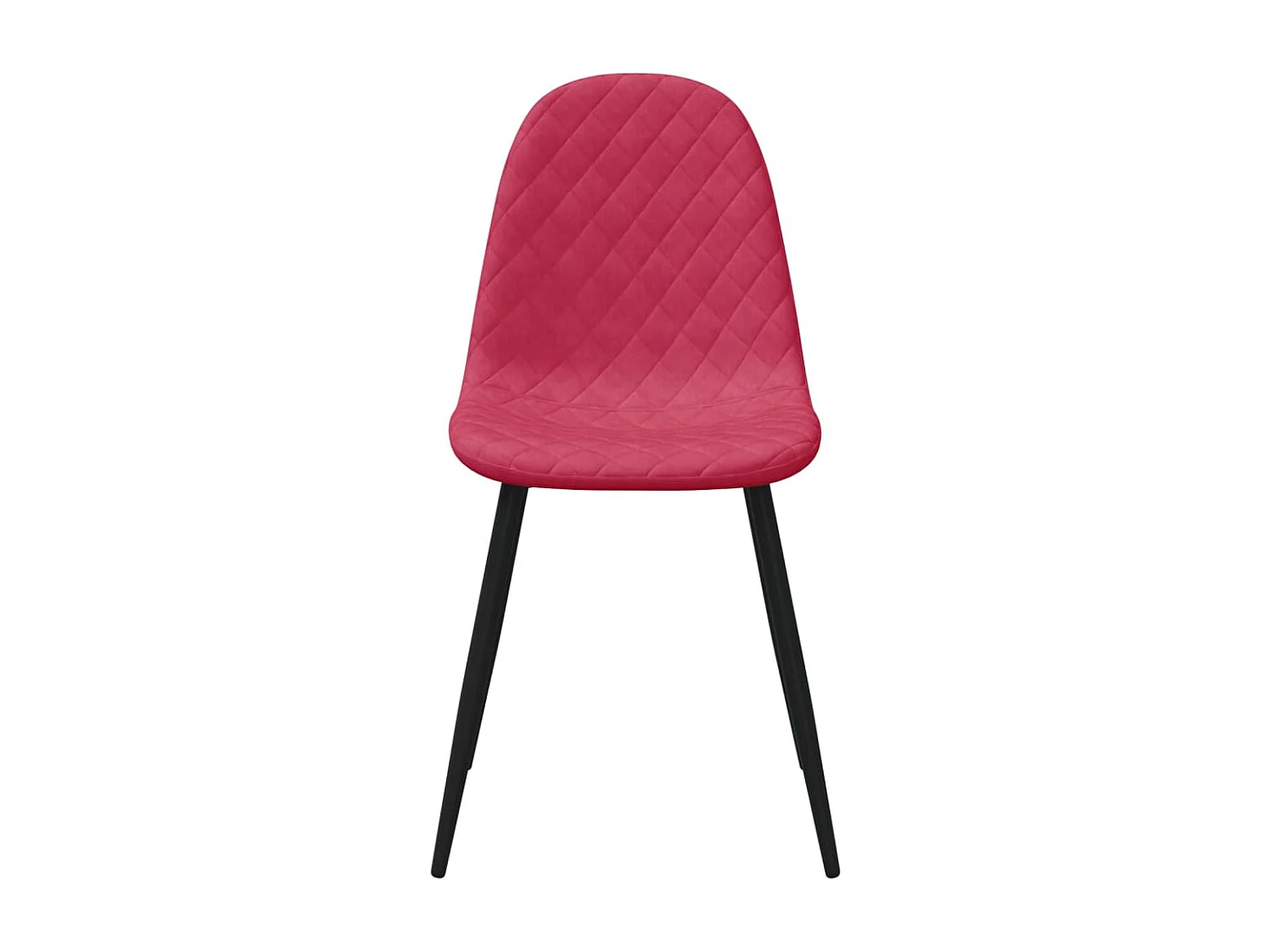 Lot de 6 Chaises à manger rouge bordeaux velours FR72482