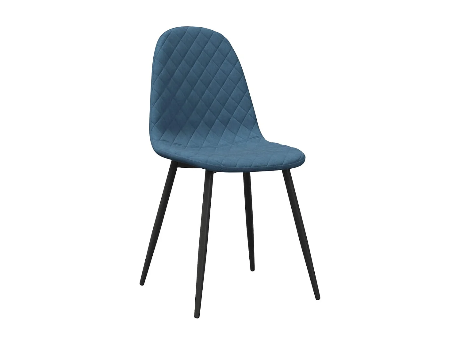 Lot de 6 Chaises à manger bleu velours FR72443