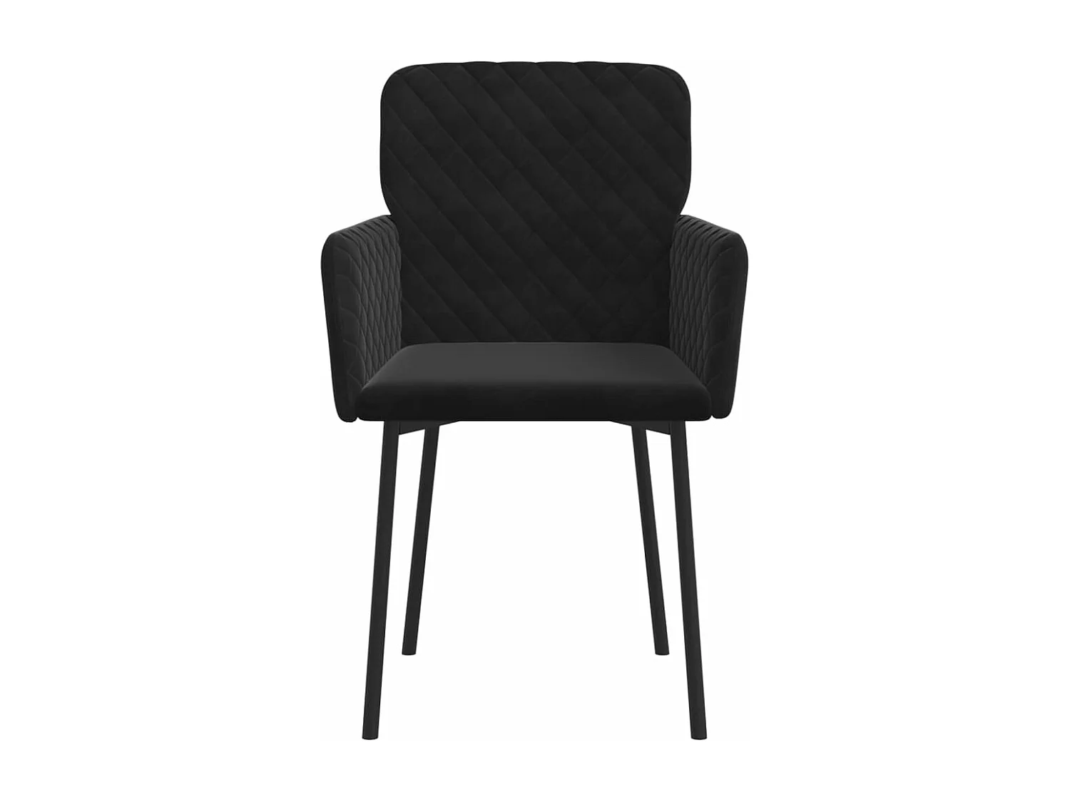 Juego de 2 Sillas de comedor terciopelo negro ES700010