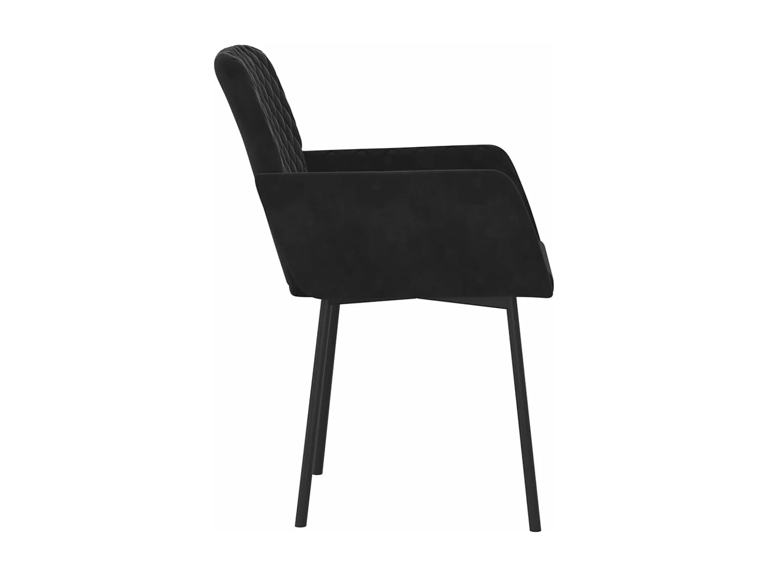 Juego de 2 Sillas de comedor terciopelo negro ES700010