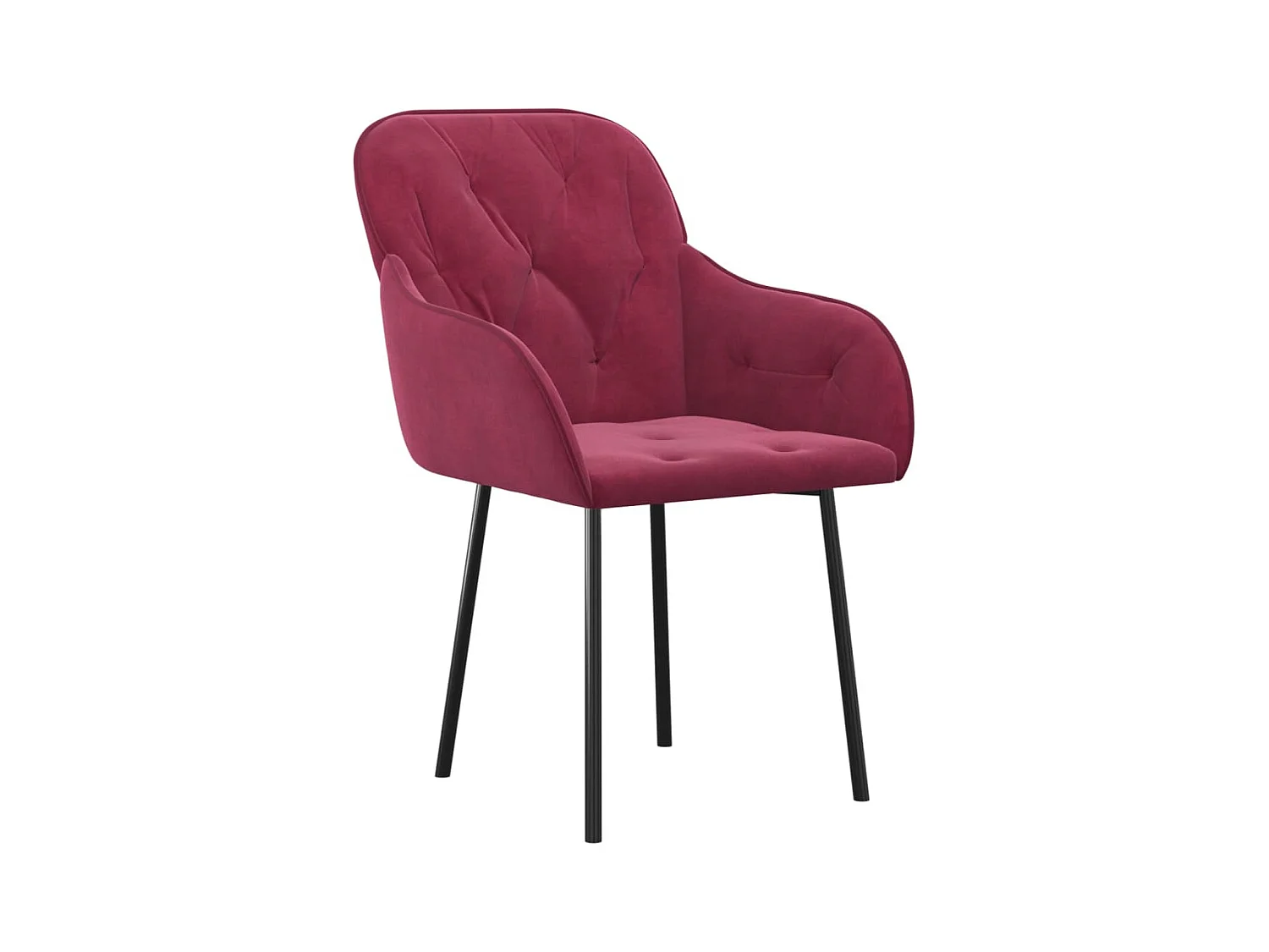 Cadeiras de jantar 2 pcs veludo vermelho tinto PT921623