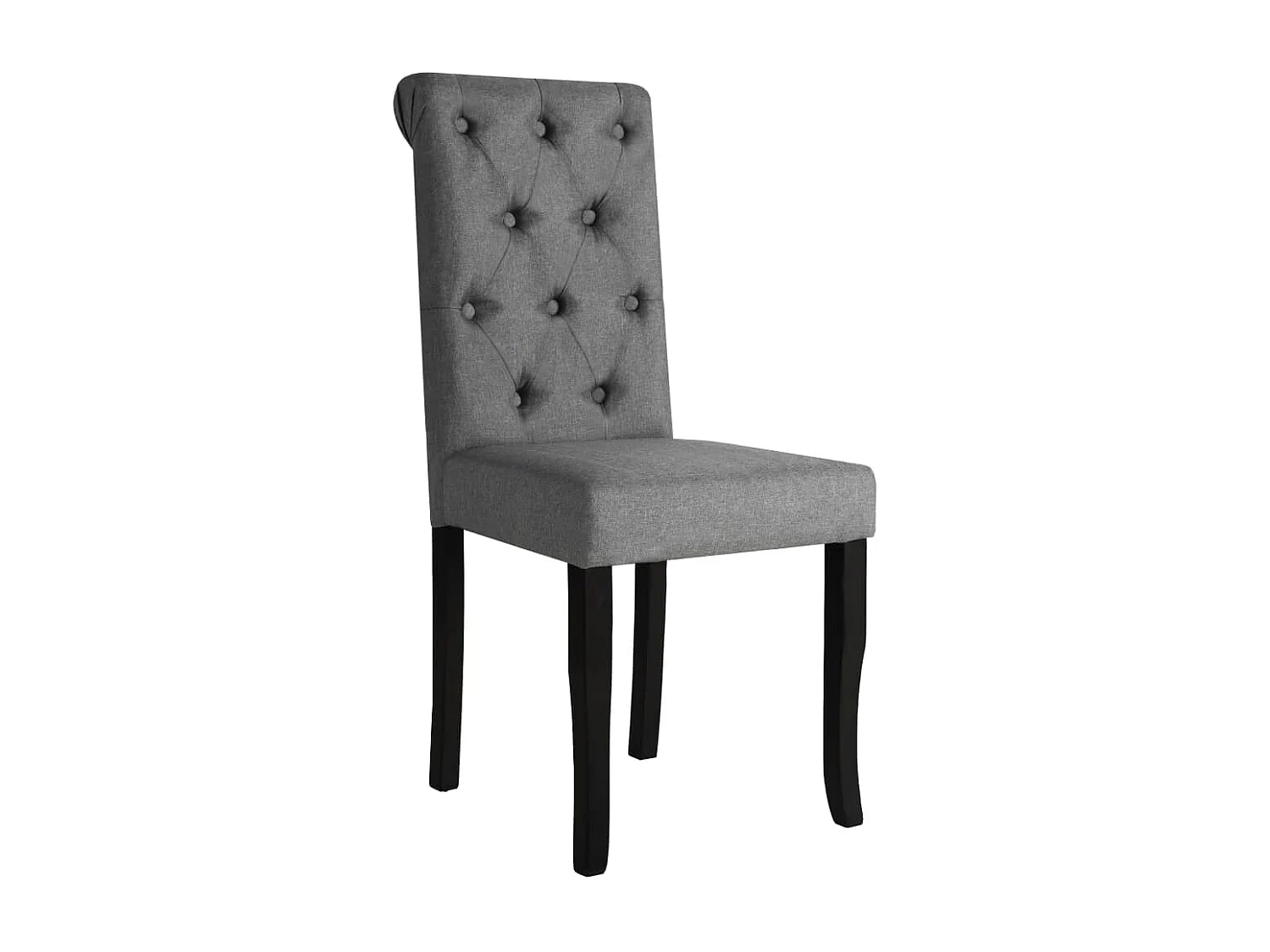 Cadeiras de jantar 2 pcs tecido cinzento-escuro PT585517