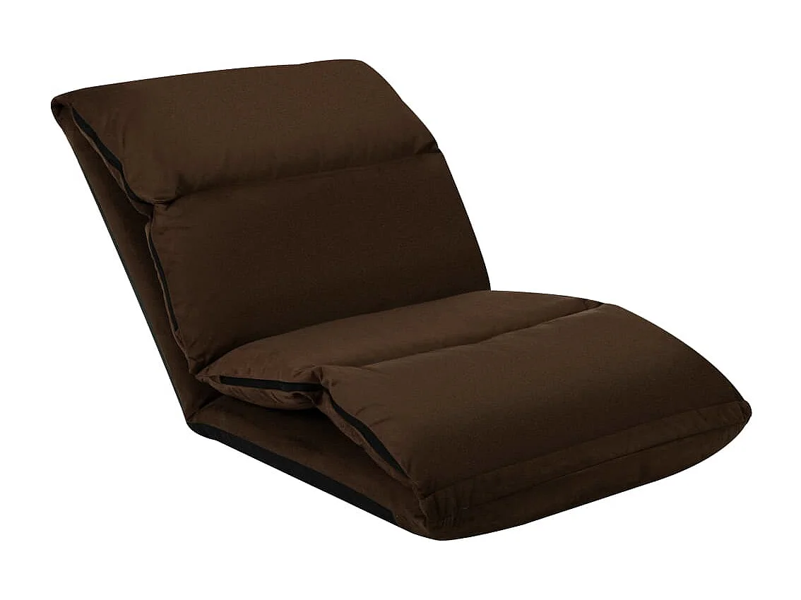 Chaise pliable de sol Marron Microfibre FR61701