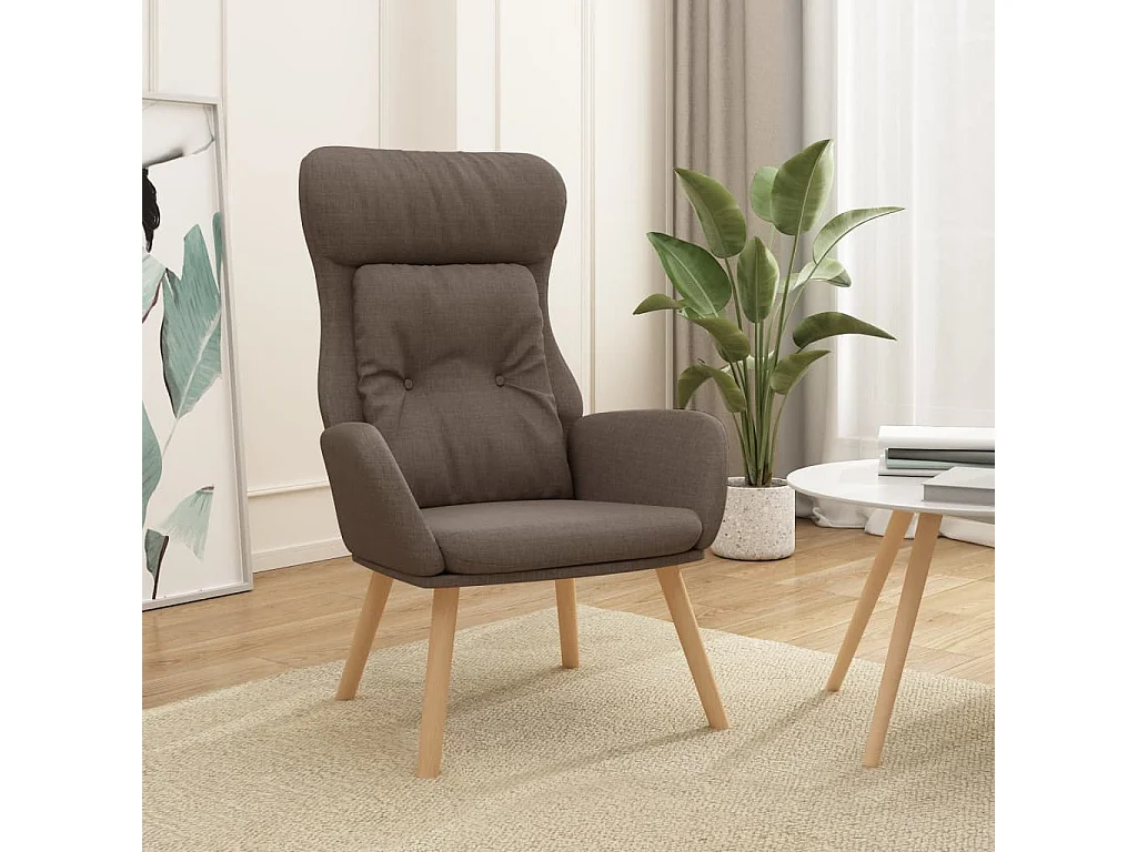 Chaise de relaxation Taupe Tissu FR40093