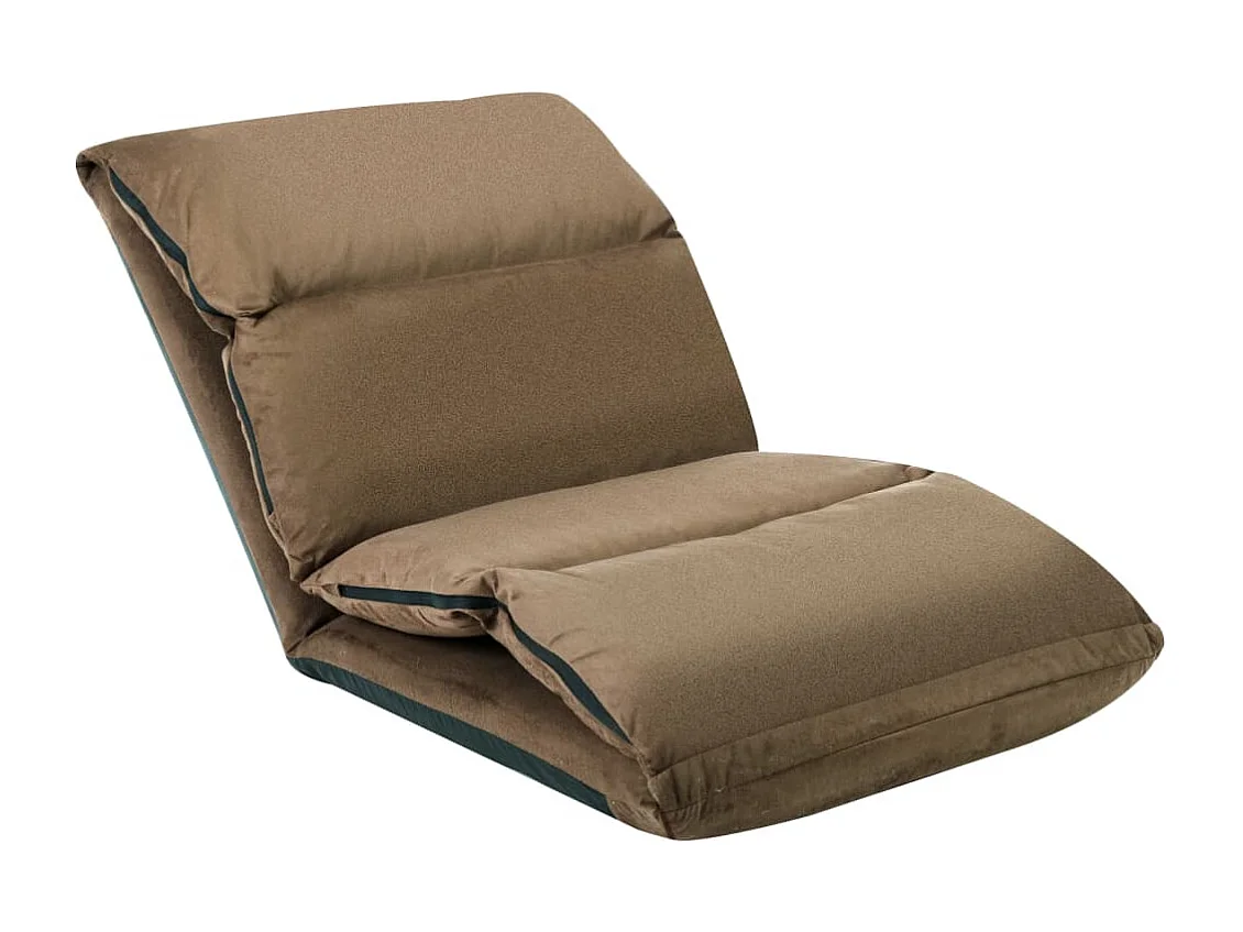 Chaise pliable de sol Taupe Microfibre FR97915