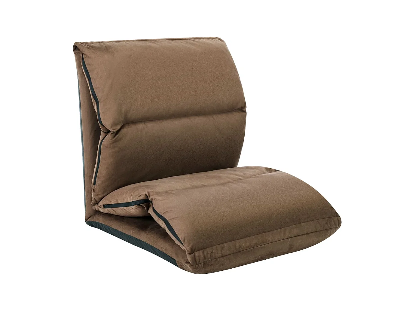 Chaise pliable de sol Taupe Microfibre FR97915