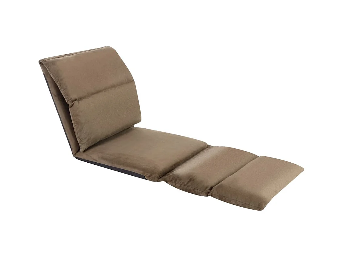 Tumbona de suelo plegable microfibra gris taupe ES236728