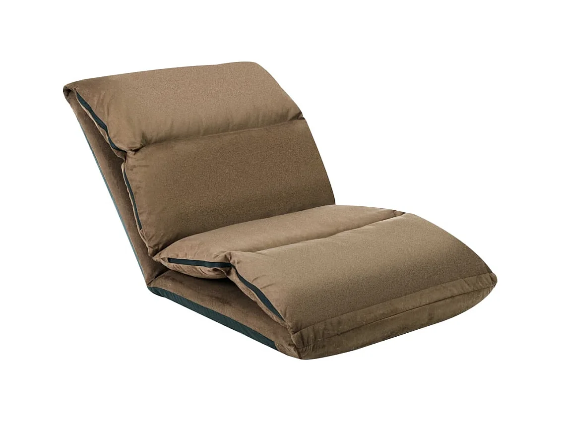 Tumbona de suelo plegable microfibra gris taupe ES236728