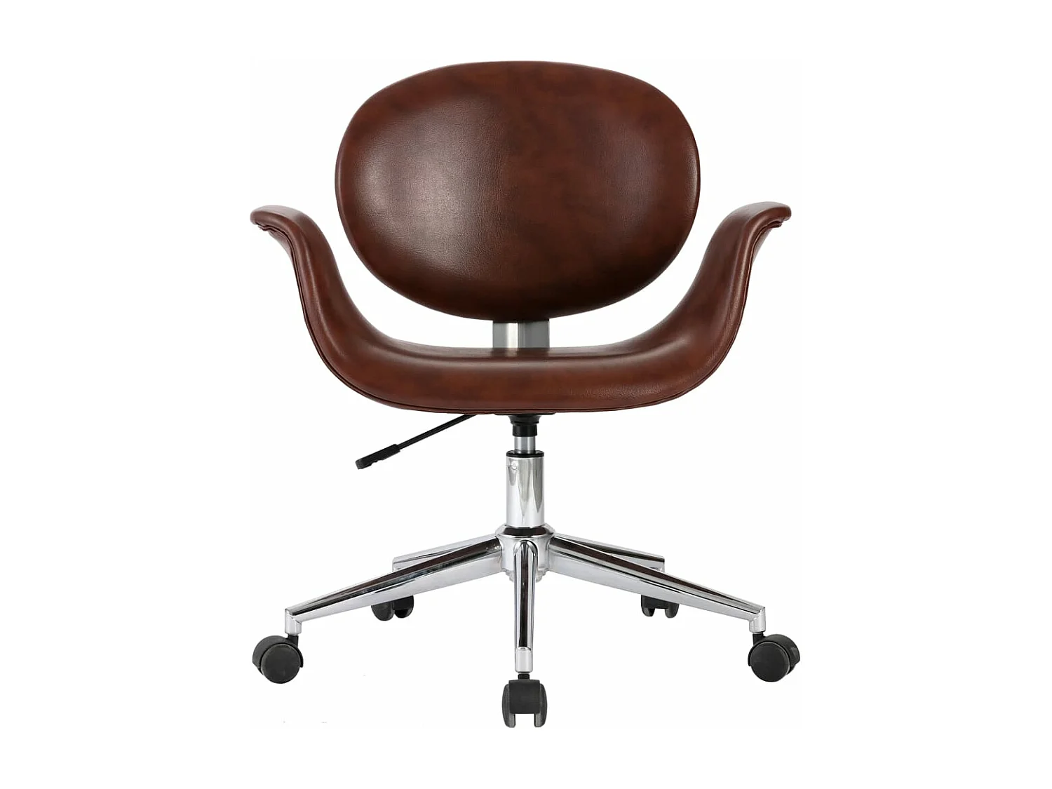 Chaise pivotante à manger Marron Similicuir FR28085