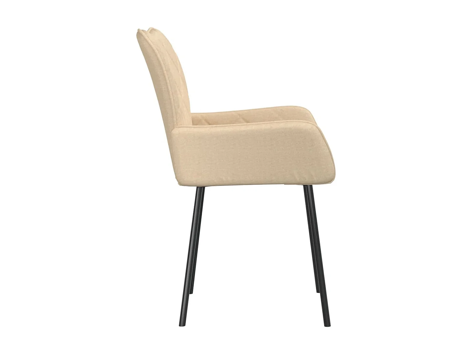 Lot de 2 Chaises à manger crème tissu FR25913