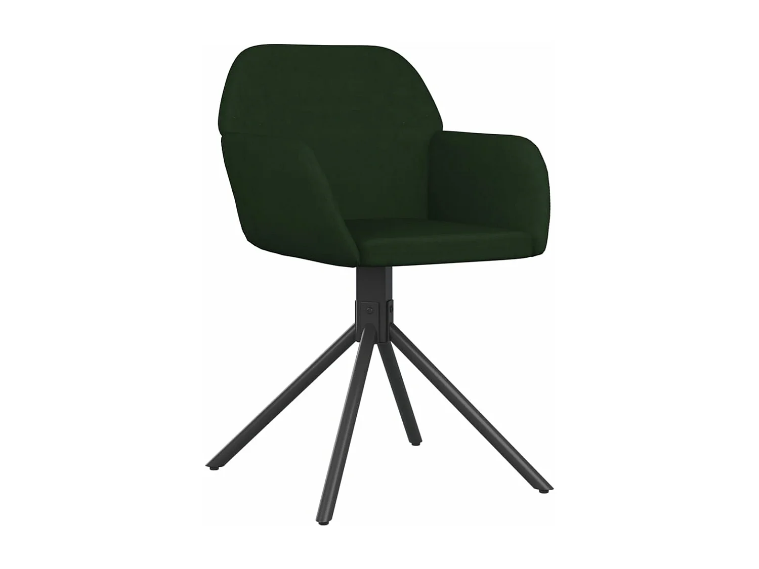 Lot de 2 Chaises pivotantes à manger Vert foncé Velours FR29506