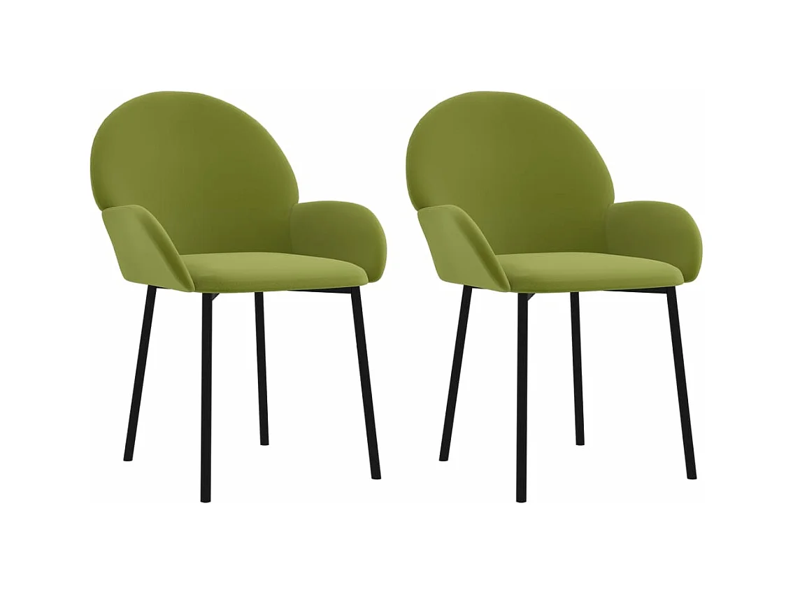 Eetkamerstoelen 2 st fluweel lichtgroen BE967893