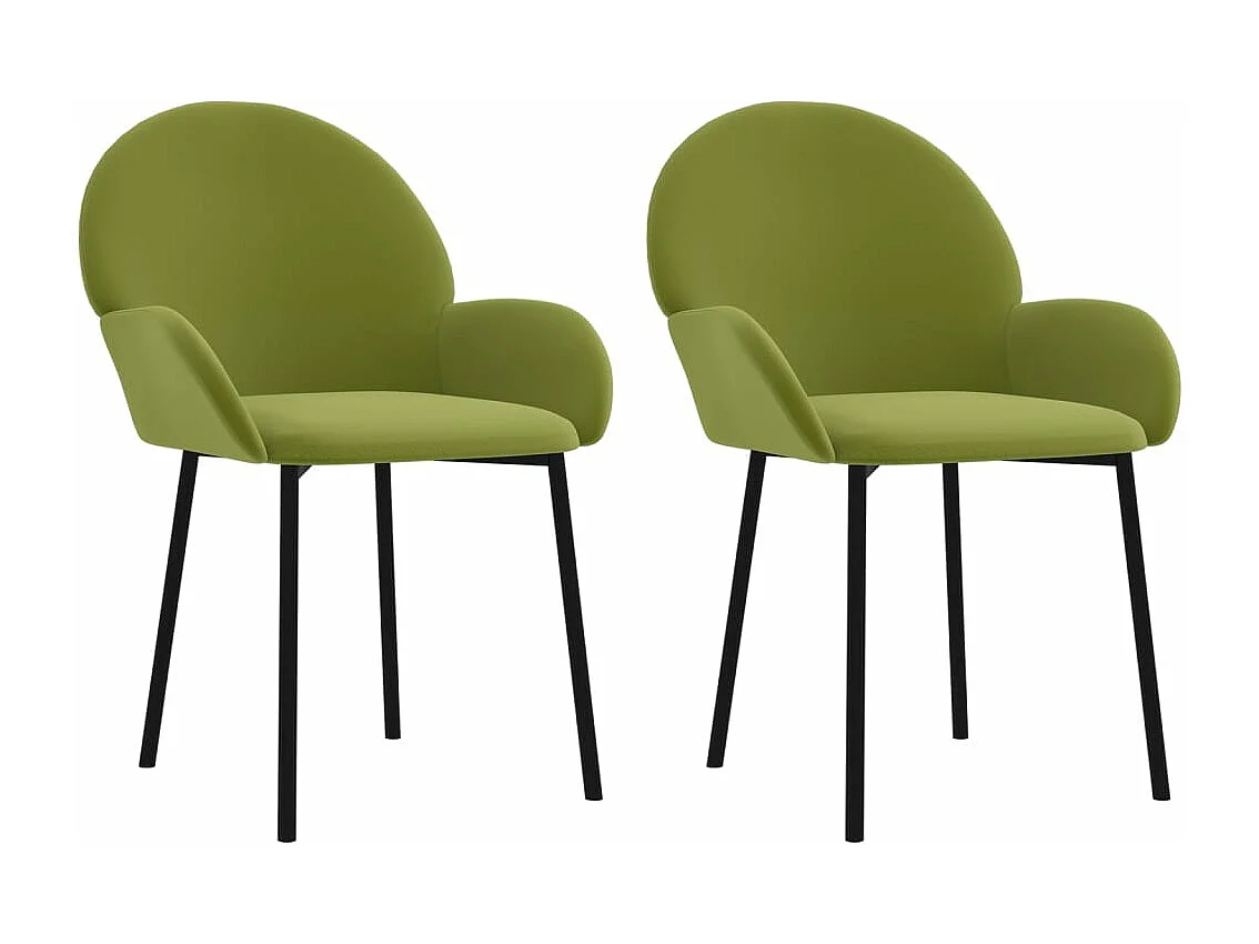 Eetkamerstoelen 2 st fluweel lichtgroen BE967893