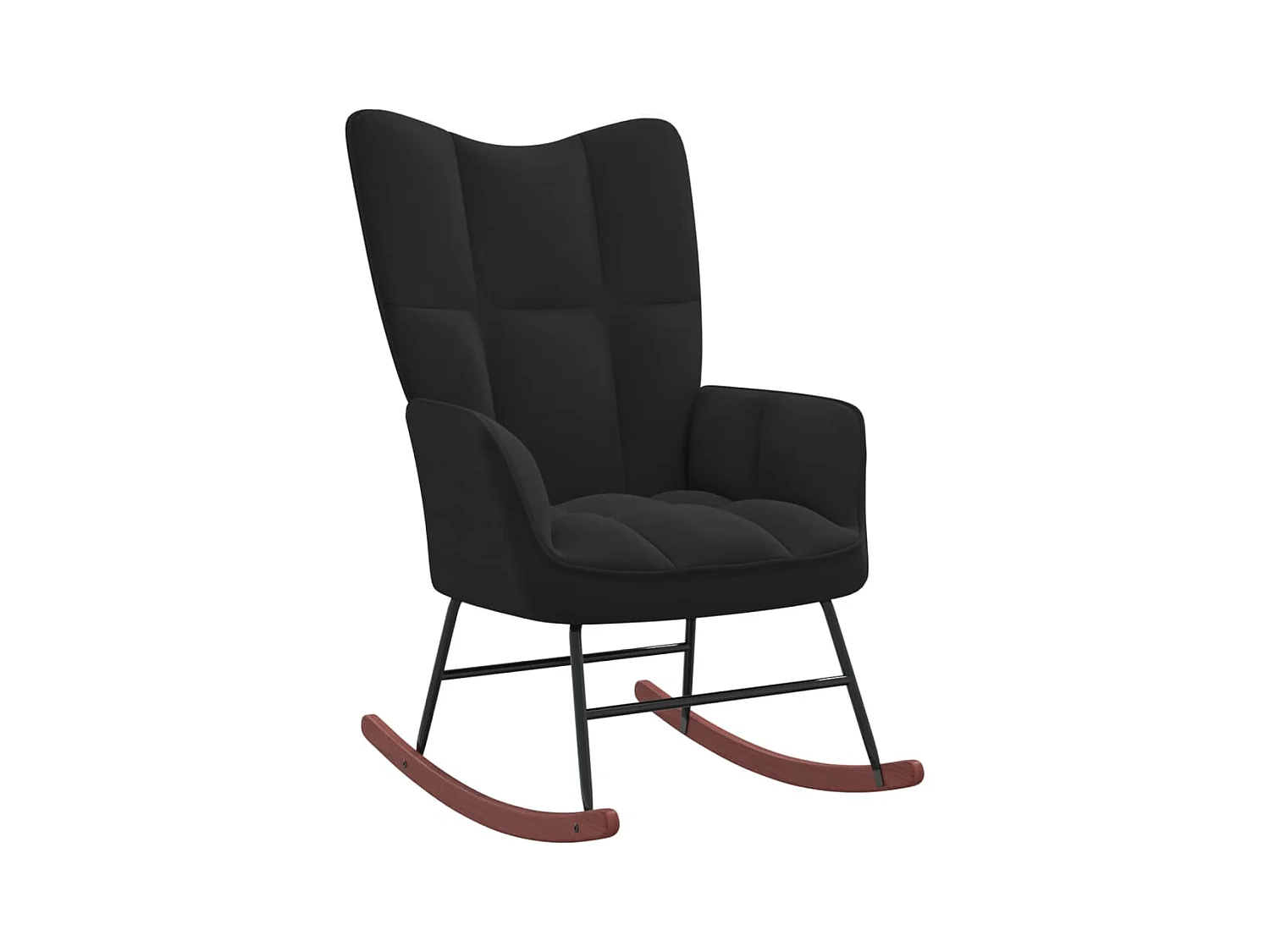 Chaise à bascule Noir Velours FR31470